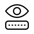 Show Password Icon Vector Symbol Design Illustration