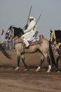 A Show and the preliminary qualifications for the traditional cavalry called FANTASIA or TBOURIDA in the southern of Morocco Royalty Free Stock Photo