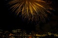 Show-stopping fireworks bursting in the night sky above Wellington, New Zealand