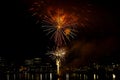 Show-stopping fireworks bursting in the night sky above Wellington, New Zealand