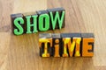 Show time big action important event Royalty Free Stock Photo