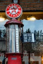 Show vintage fuel dispenser at Night market, Srinakarin road, Bangkok, Thailand Royalty Free Stock Photo