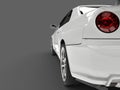 Show white urban sports car - taillight closeup shot Royalty Free Stock Photo