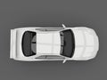 Show white urban sports car - top down view Royalty Free Stock Photo