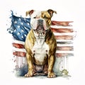 Show Your American Spirit with this Beautiful American Bully AI Generated