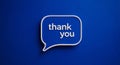 Show your thanks with this bold "THANK YOU" speech bubble message Royalty Free Stock Photo