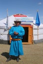 Show in the yurt for Naadam