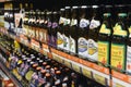 Showcase of beer products in the supe