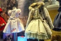 Showcase with childrens dresses,