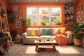 Showcase the coziness of home with a colorful