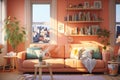 Showcase the coziness of home with a colorful