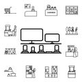 Showcase with home appliances icon. Detailed set of mall shopping center icons. Premium quality graphic design. One of the Royalty Free Stock Photo