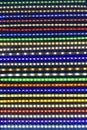 Different LED strips on black background Royalty Free Stock Photo