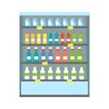 Showcase Refrigerator Drinks Royalty Free Stock Photo