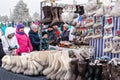 Showcase traditional Russian winter footwear