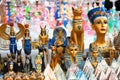 Showcase of various objects of Egyptian themed gift