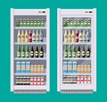 Showcases refrigerators for cooling drinks