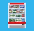 Showcases refrigerators for cooling drinks