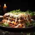 Showcasing the allure of homemade beef lasagna through stunning photography