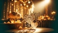 showcasing decorative hearts artfully arranged in a romantic scene