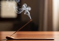 Showcasing the gracefulness of the incense burn and adding an Royalty Free Stock Photo