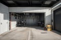 Garage interior with stend of tools. Royalty Free Stock Photo