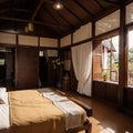 Thai wooden house interiors