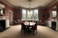 Yorkshire England Interior of a large country manor house or stately home in Yorkshire Royalty Free Stock Photo