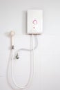 Shower bath and water heater Royalty Free Stock Photo