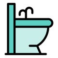 Shower bidet icon color outline vector