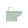 Shower bidet icon flat isolated vector