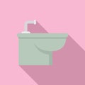 Shower bidet icon, flat style