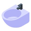 Shower bidet icon, isometric style