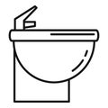 Shower bidet icon, outline style