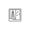 Shower booth linear icon concept. Shower booth line vector sign, symbol, illustration. Royalty Free Stock Photo