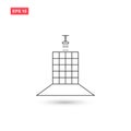 Shower cabin icon vector isolated 10