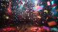 A shower of colorful confetti cannons adds a touch of whimsy to any event creating a truly festive vib