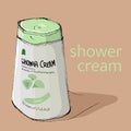 shower cream drawing sketch pencil style