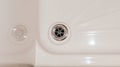 Shower drain close up Royalty Free Stock Photo