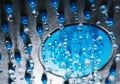 Shower with flowing drops and streams of water Royalty Free Stock Photo