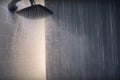 Shower with flowing water and steam. Generative ai Royalty Free Stock Photo
