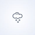 Shower of hail, vector best gray line icon Royalty Free Stock Photo