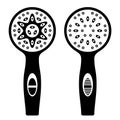 Shower head black symbols