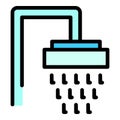 Shower head bodycare icon vector flat