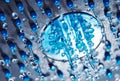 Shower with flowing drops and streams of water Royalty Free Stock Photo