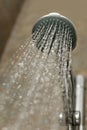 Shower head flowing water Royalty Free Stock Photo