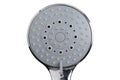 Shower head isolated on white background. Silver shower head close-up