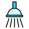 Shower head splashing icon vector flat Royalty Free Stock Photo