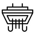 Shower head spray icon, outline style
