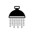 Black solid icon for Shower, bathing and bathroom